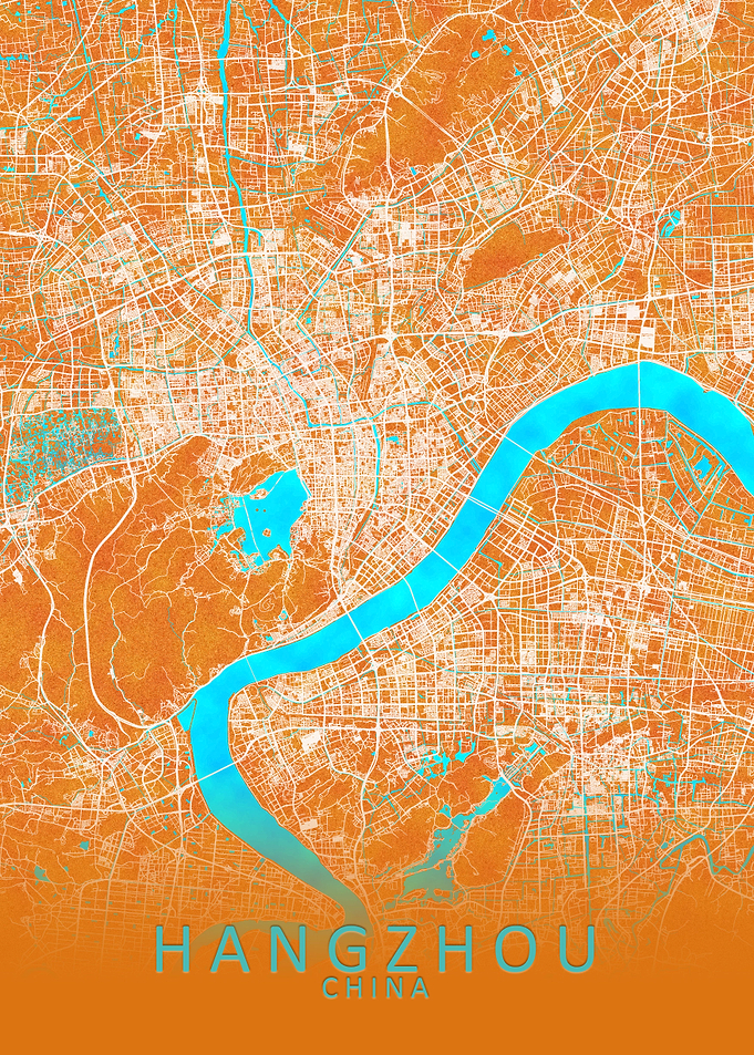 Hangzhou China City Map