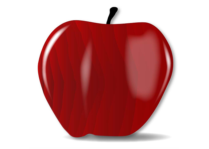 Wooden Red Apple