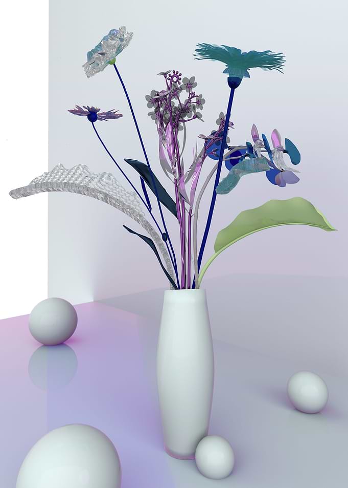 futuristic still life pla