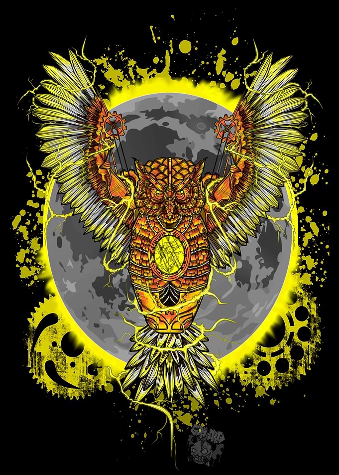 Steampunk Robot Owl