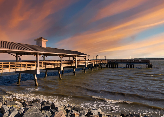 Saint Simons Pier at Sunse