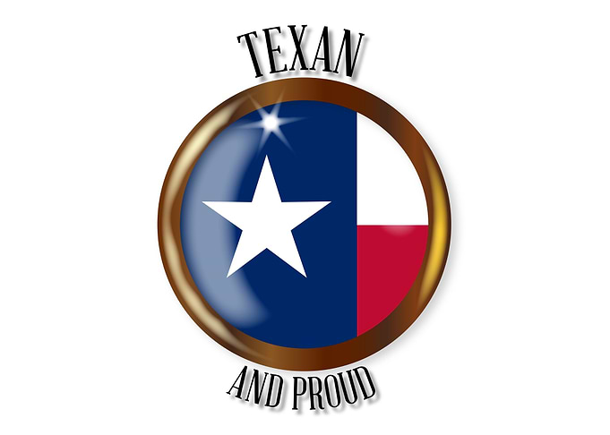 Texas Proud Flag Button