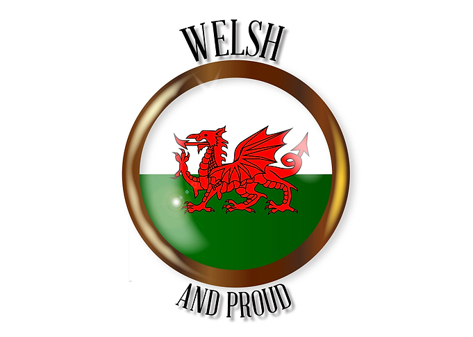 Welsh Proud Flag Button