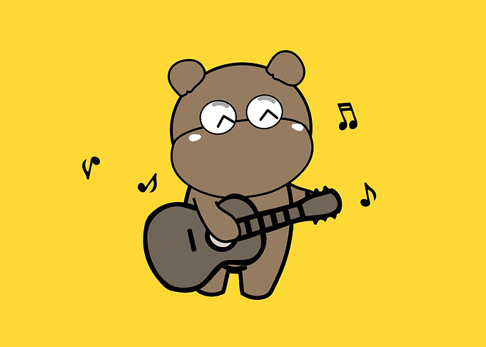 CoCo playing guitar