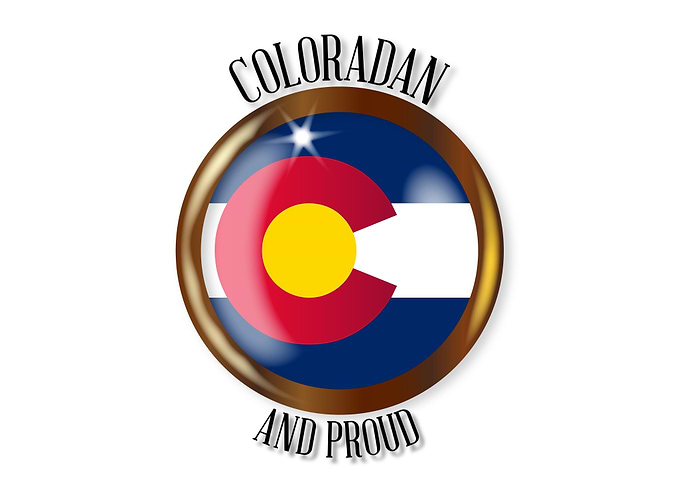 Colorado Proud Flag Button