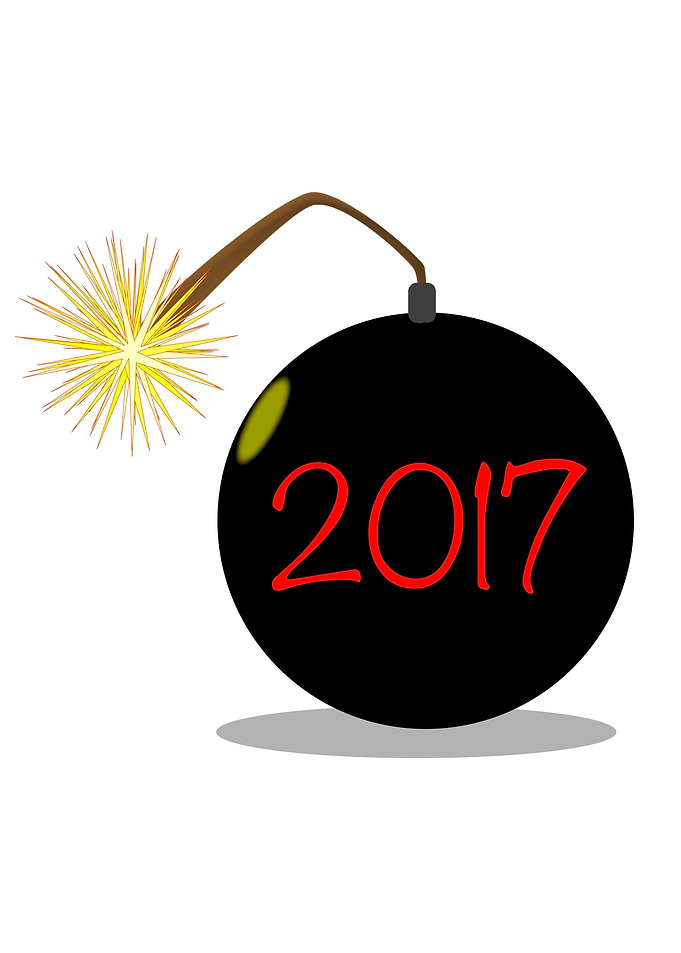 Cartoon 2017 New Year Bomb