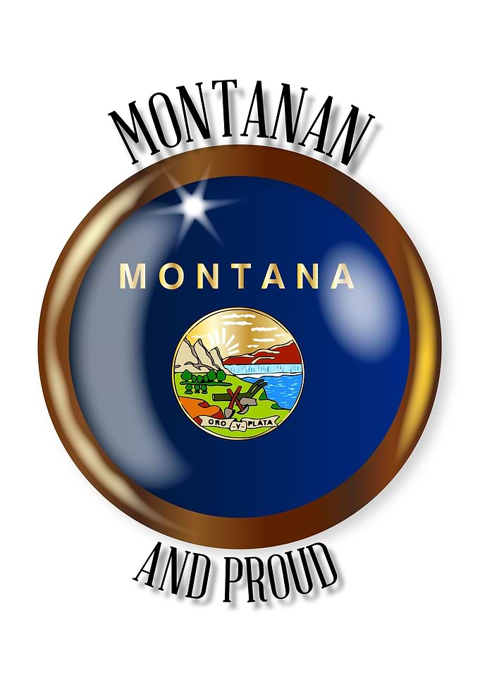 Montana Proud Flag Button