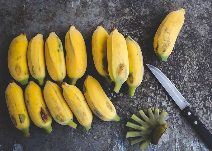Fresh ripe bananas