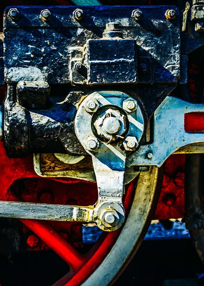 Red Wheels Crosshead Rods