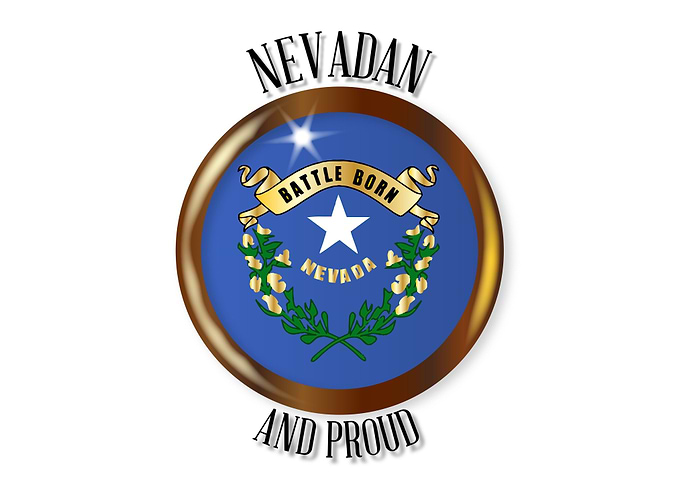 Nevada Proud Flag Button