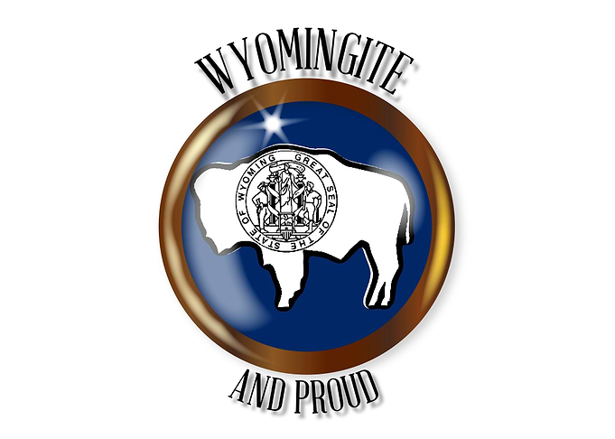 Wyoming Proud Flag Button