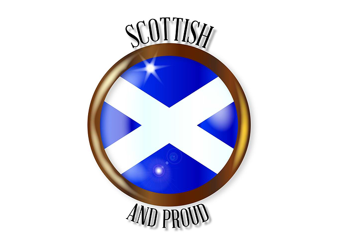 Scottish Proud Flag Button