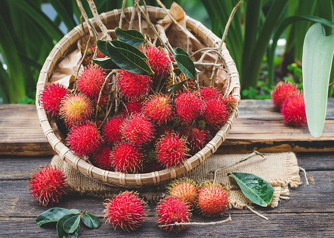 Fresh rambutans