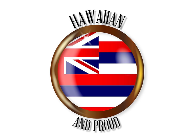 Hawaii Proud Flag Button