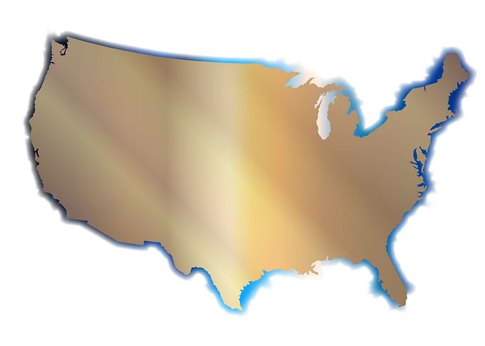 Outline Map of the USA