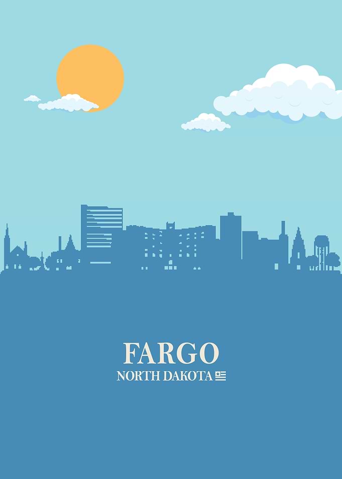 Fargo City Skyline