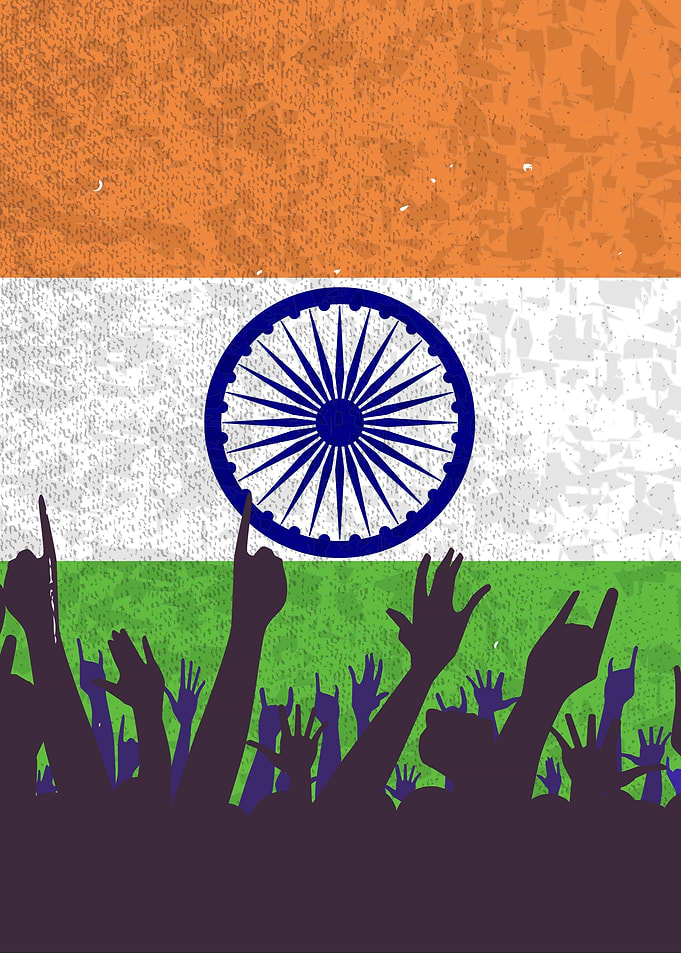India Flag with Audience