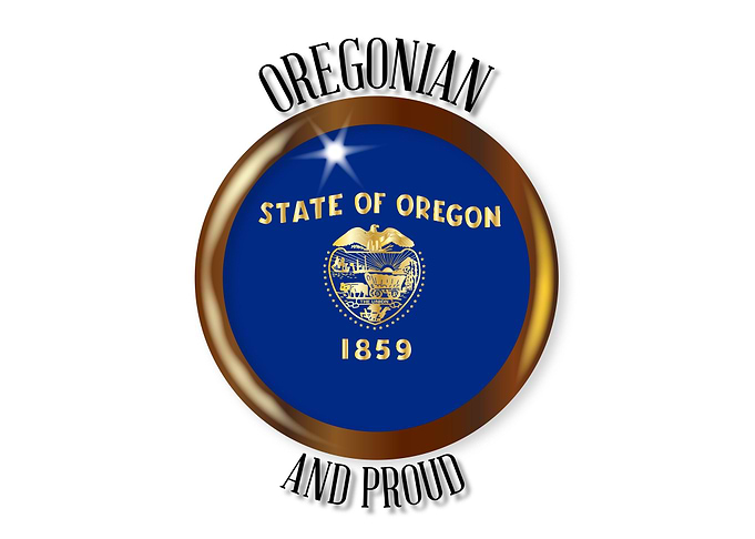 Oregon Proud Flag Button