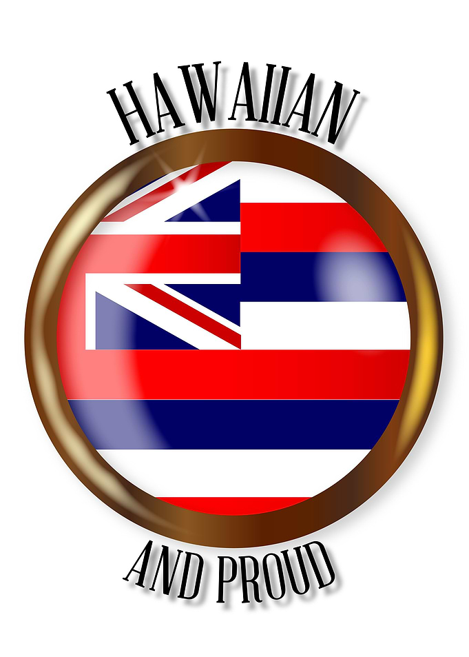 Hawaii Proud Flag Button