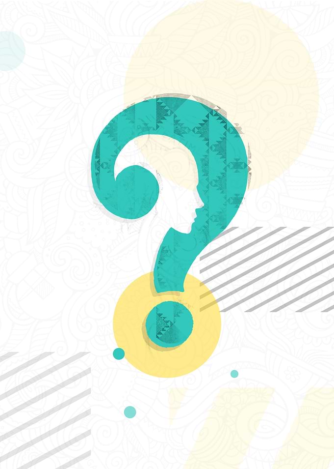 Question Mark Face Collage