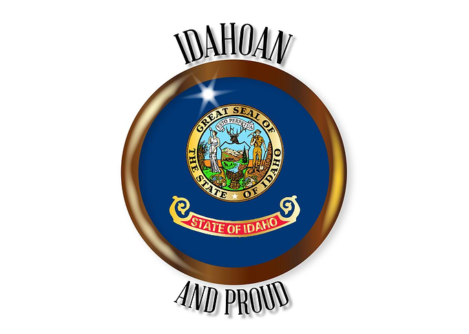 Idaho Proud Flag Button