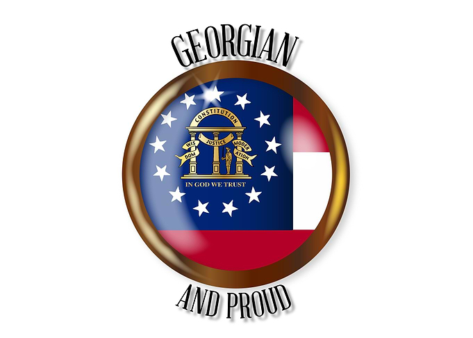 Georgia Proud Flag Button