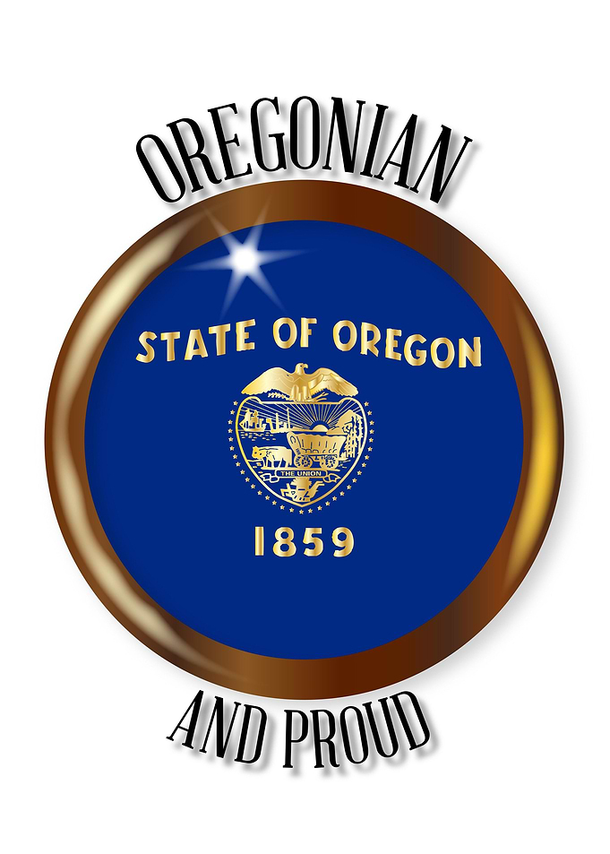 Oregon Proud Flag Button