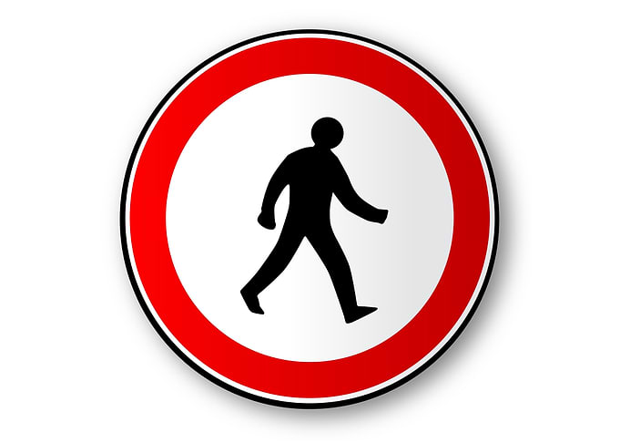 Walking Man Traffic Sign