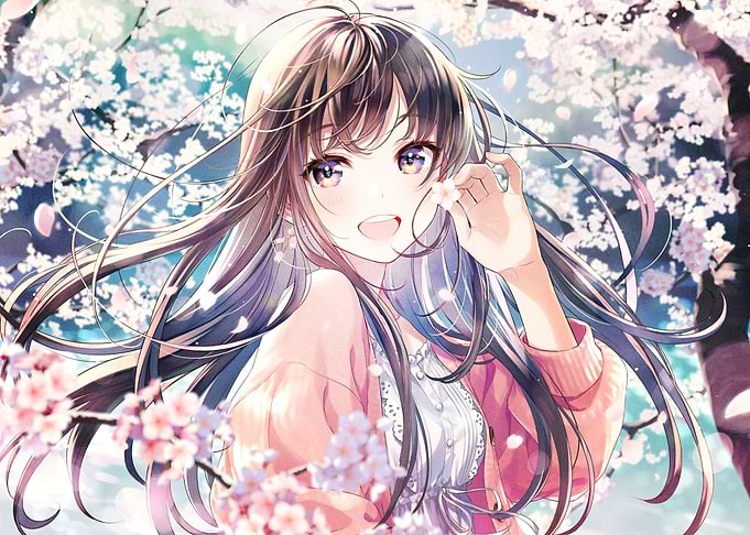 Anime Original Girl Flower