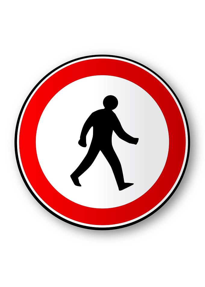Walking Man Traffic Sign