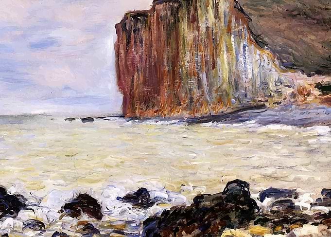 Claude Monet sea and rock