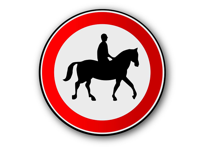 Horse Rider Traffic Sign