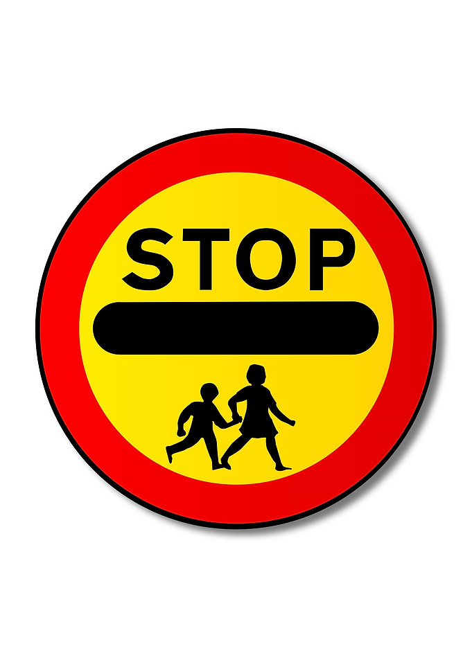 Stop Children Traffic Sign