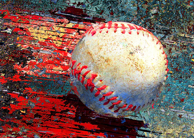 Baseball art print w 21