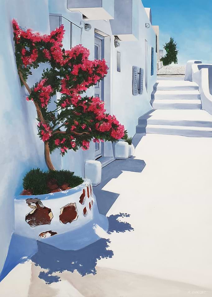 Santorini Pink Tree