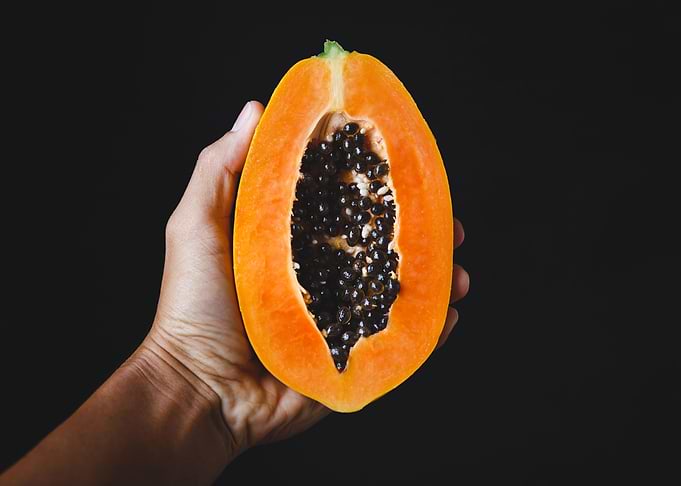 Fresh papaya slice