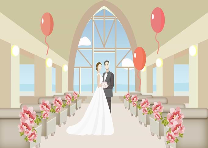 Wedding Party Bride Groom