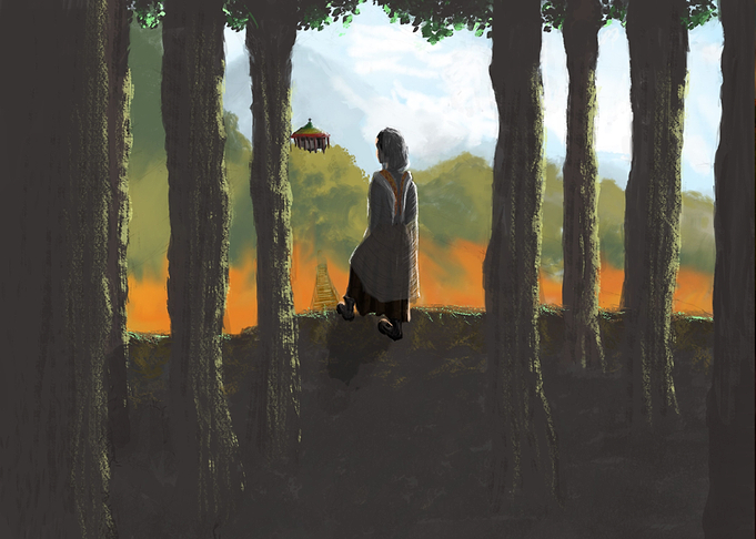 a Hike to the church