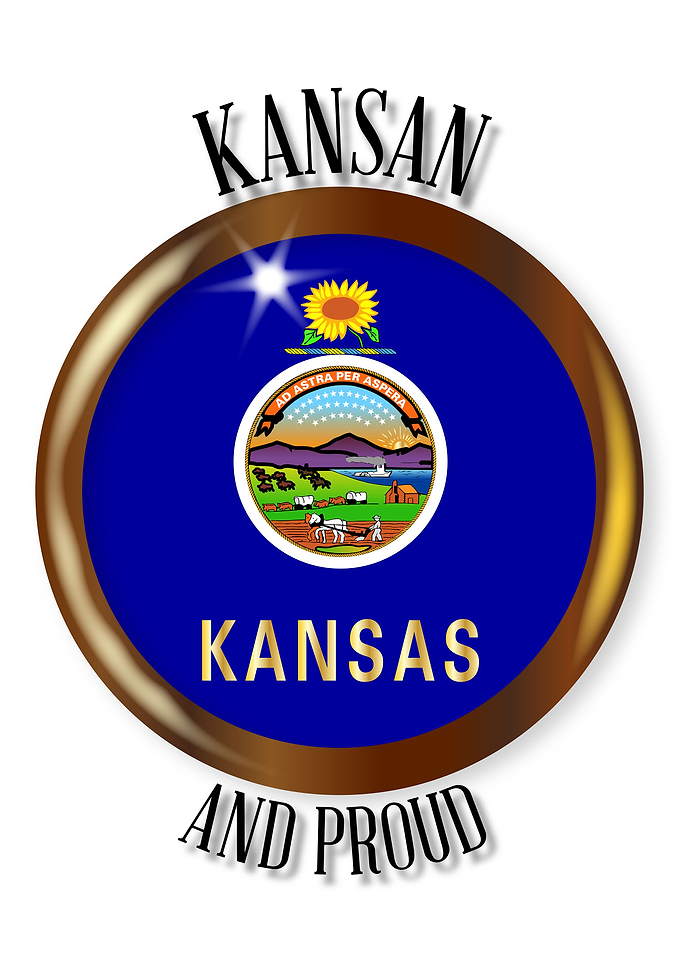 Kansas Proud Flag Button