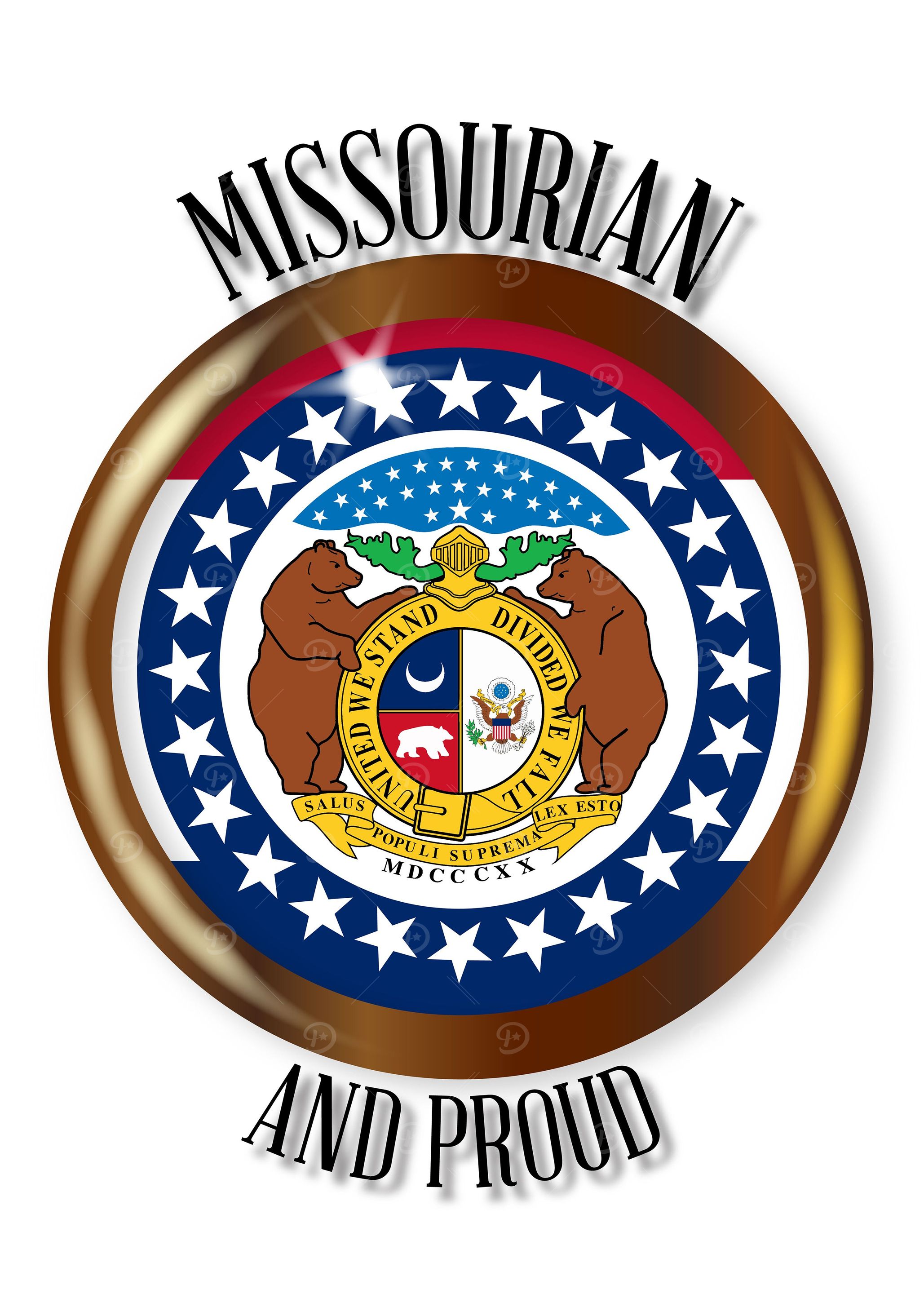 Missouri Proud Flag Button