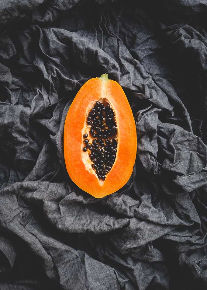 Fresh papaya slice