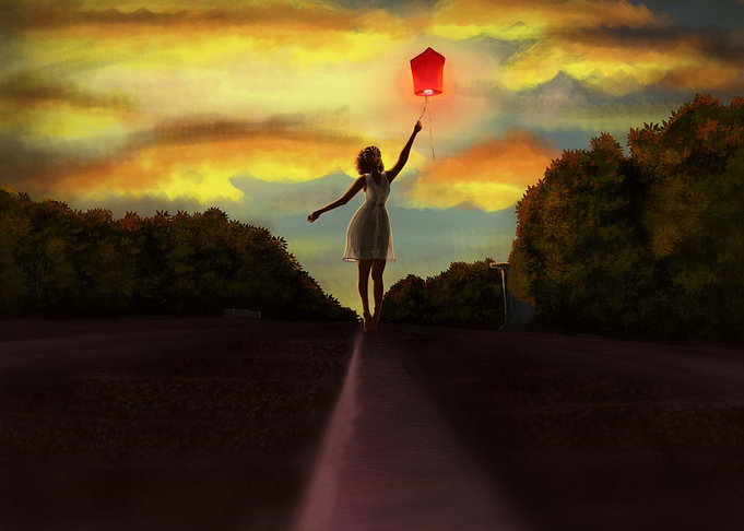 Girl on a track