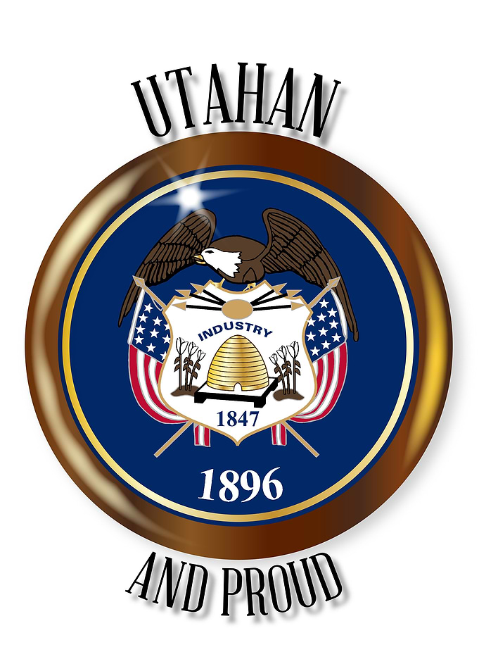 Utah Proud Flag Button