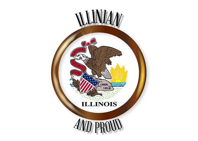 Illinois Proud Flag Button