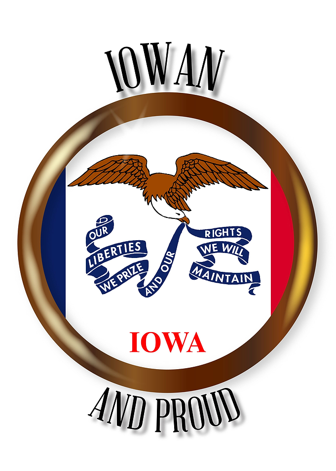 Iowa Proud Flag Button