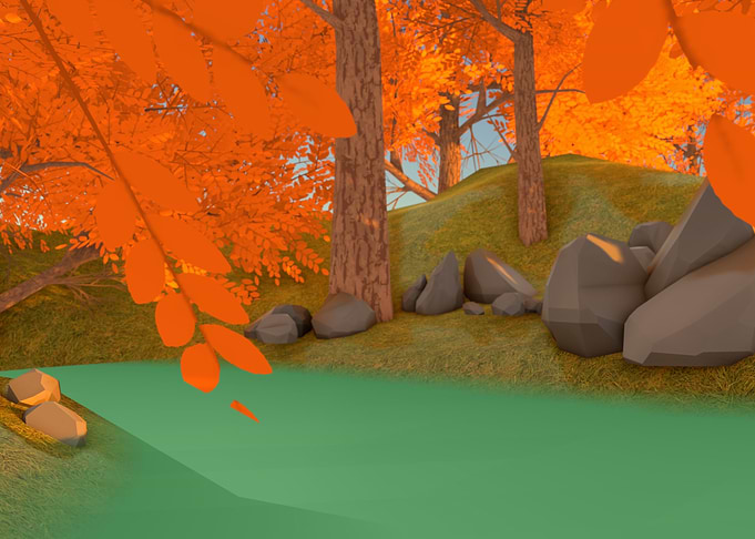 Autumn River at Sunrise B