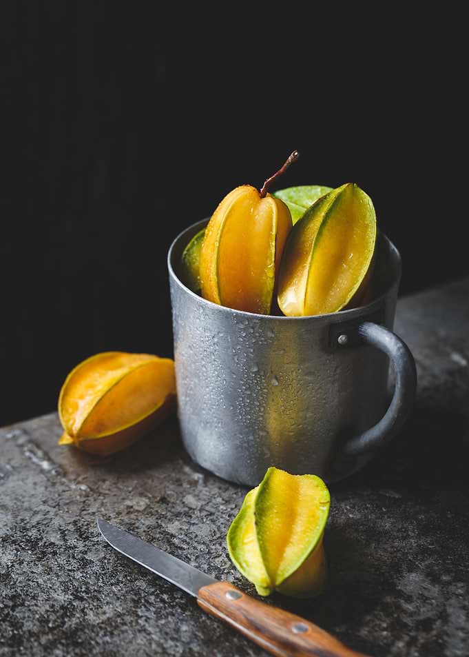 Fresh ripe starfruits