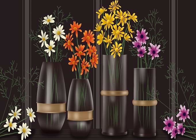 Flowers in Vases