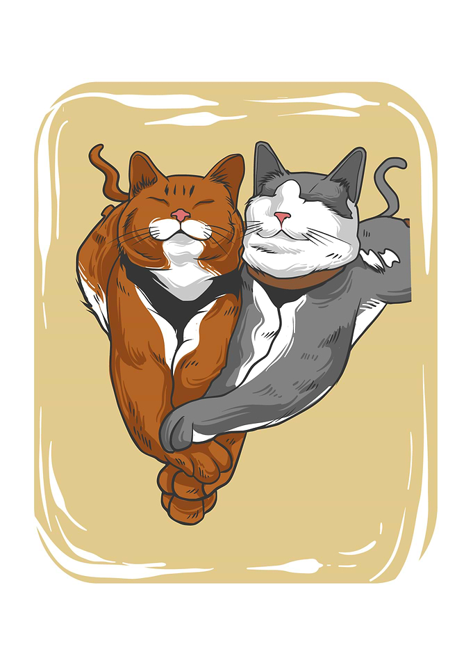 Cat in love