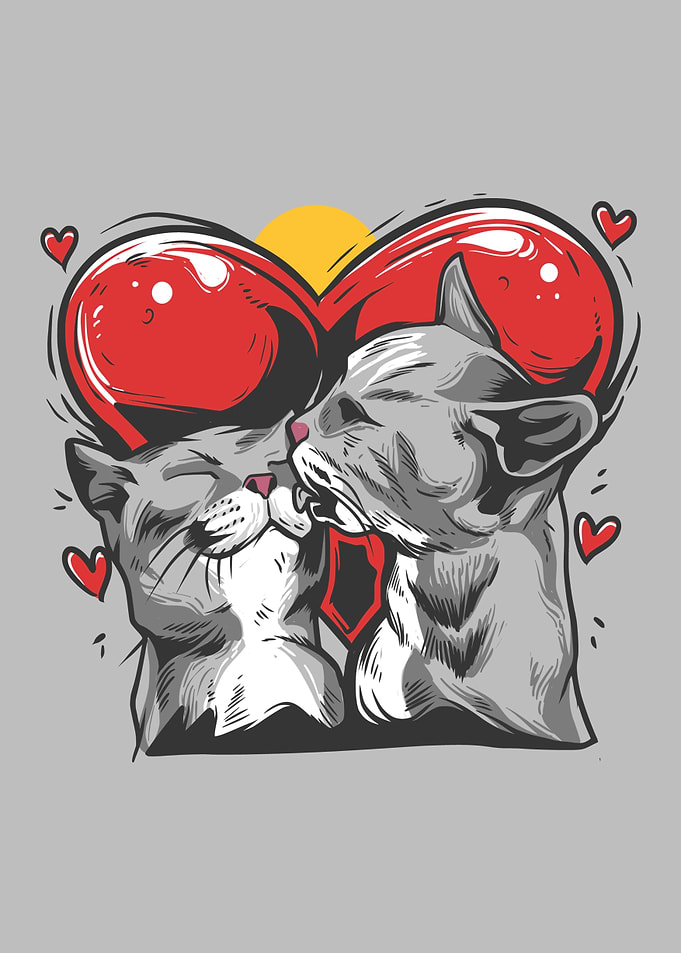 Cat in love